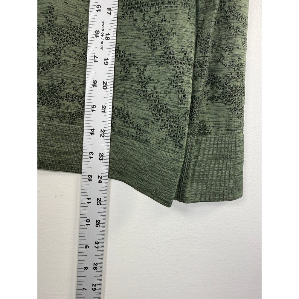 Lululemon M/L Swiftly Tech Long Sleeve Crew Rainforest Green Dot Scape Mesh Top - Picture 5 of 8